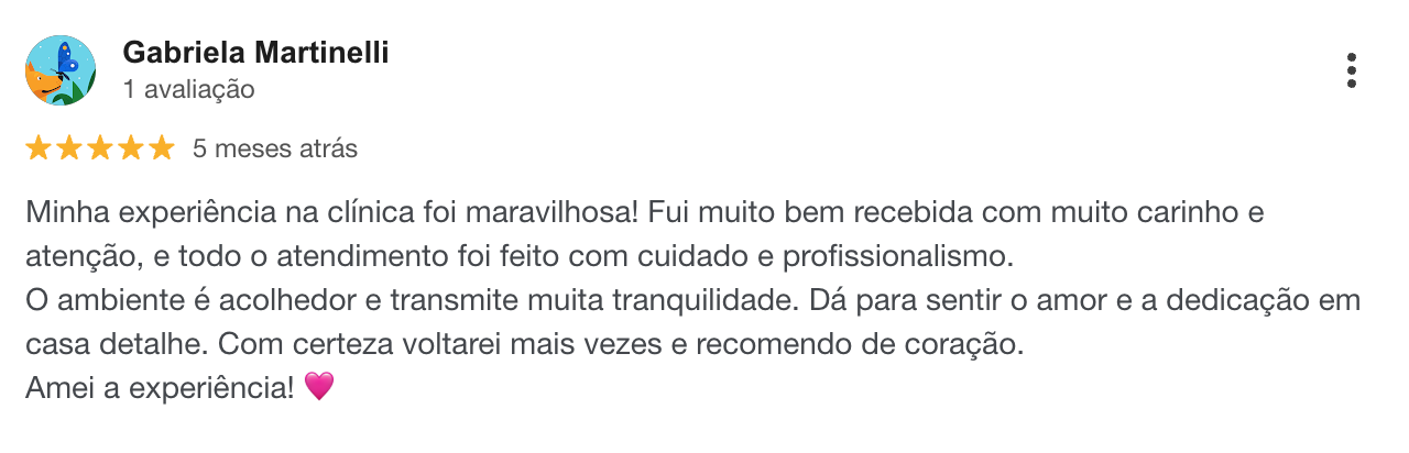 Depoimento de paciente 1